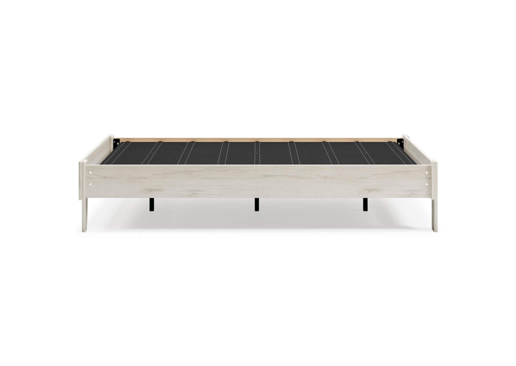 Socalle Full Platform Bed with Chime 10 Inch Medium Hybrid Mattress side view