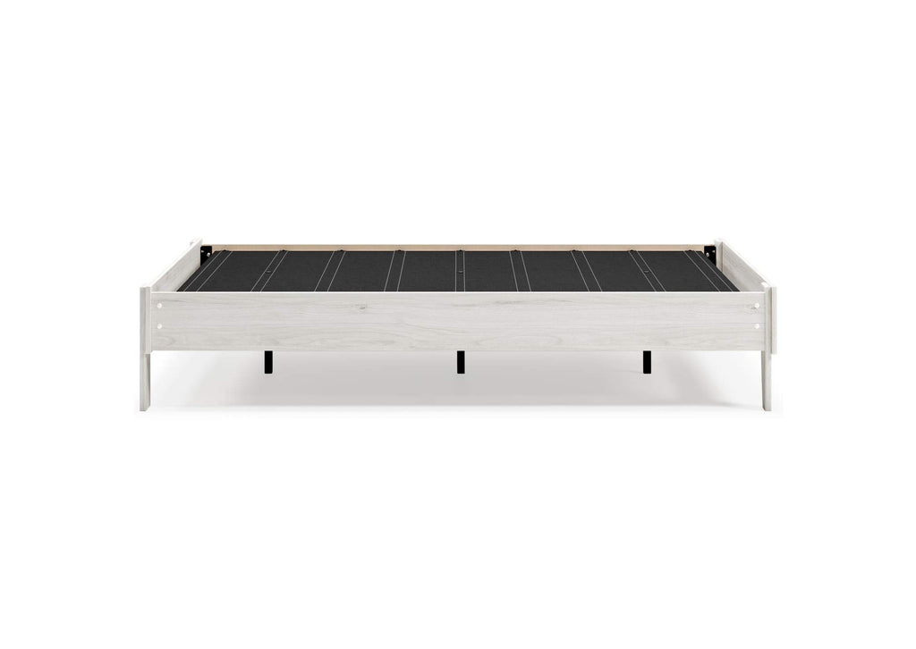 Socalle Full Platform Bed with Chime 12 Inch Plush Memory Foam Mattress side view