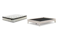 Socalle Queen Platform Bed with Chime 12 Inch Plush Hybrid Twin Mattress