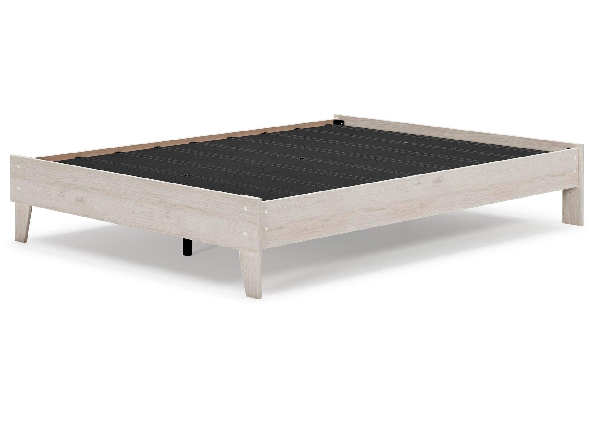 Socalle Queen Platform Bed and 2 Nightstands angled view