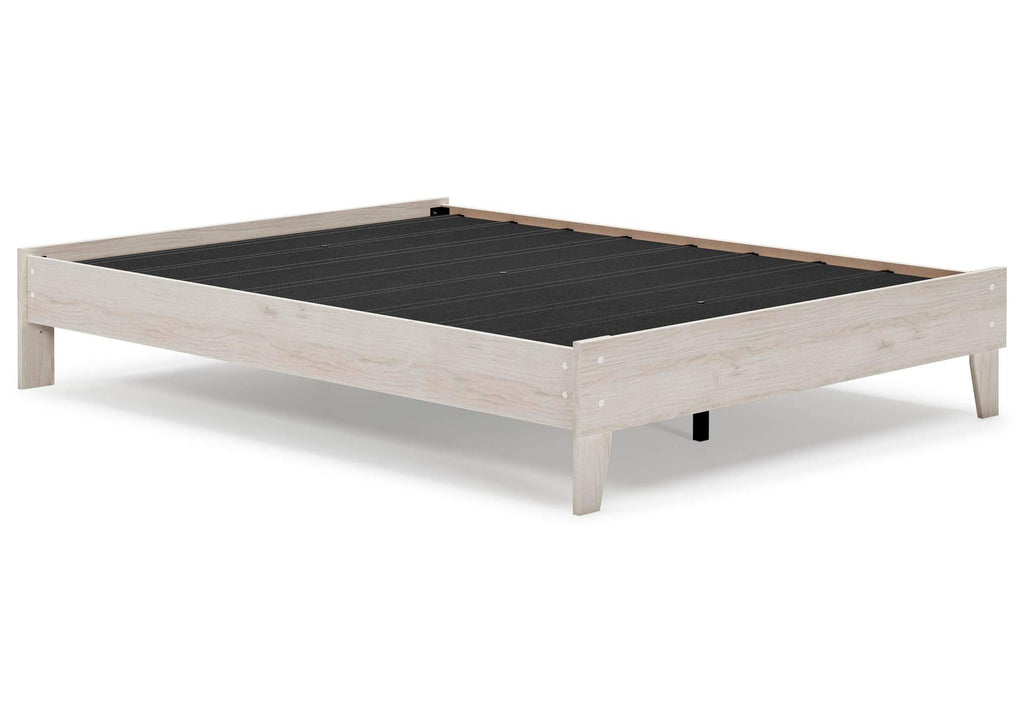Socalle Queen Platform Bed and 2 Nightstands angled view