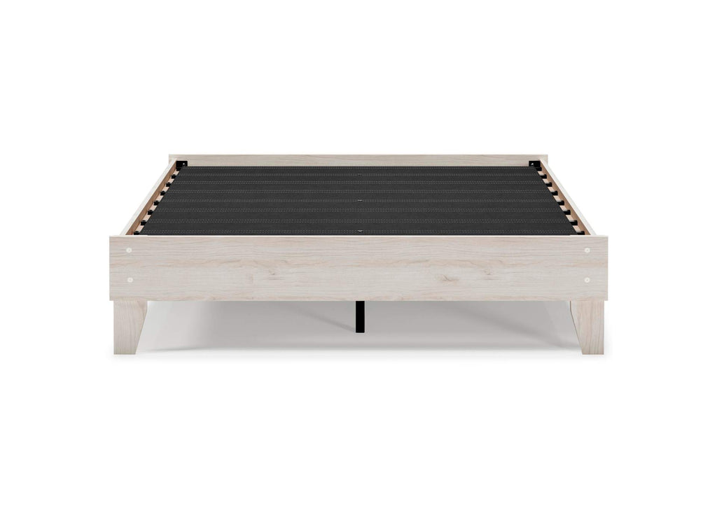 Socalle Queen Platform Bed with Chime 8 Inch Firm Innerspring Mattress front view