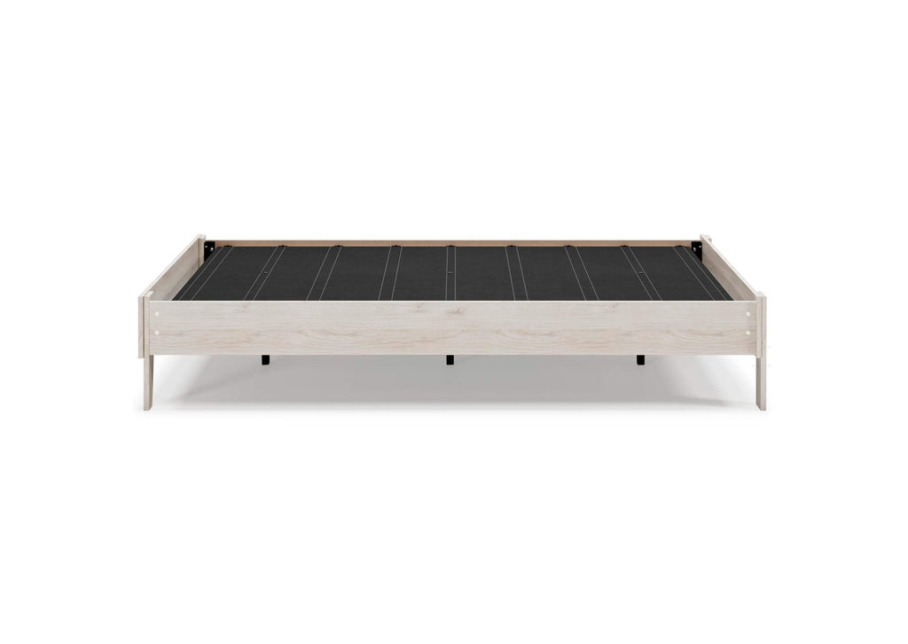 Socalle Queen Platform Bed with Chime 10 Inch Medium Hybrid Mattress side view