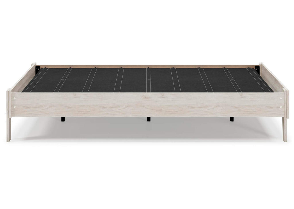 Socalle Queen Platform Bed and 2 Nightstands side view