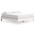 Socalle King Platform Bed in Light Natural, angle view