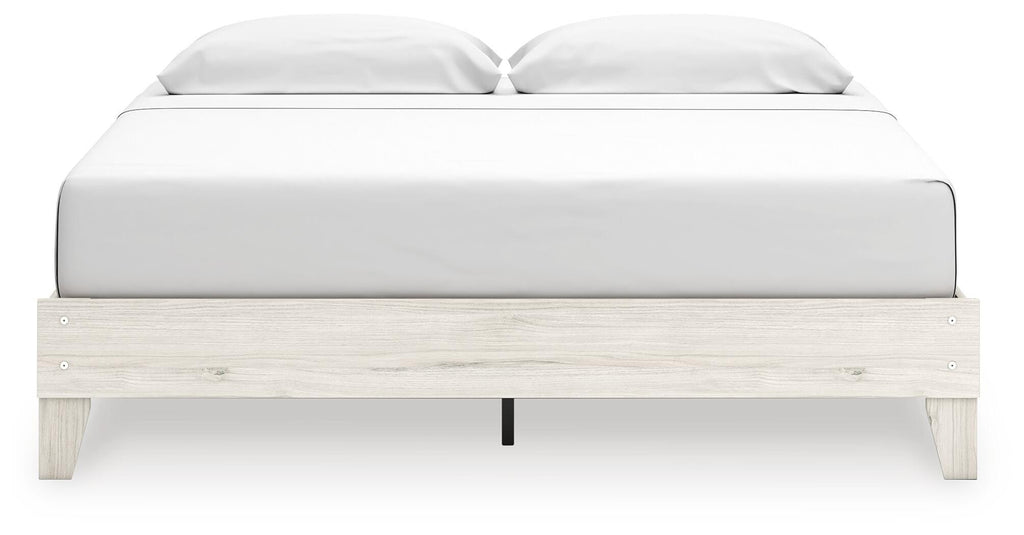 Socalle King Platform Bed in Light Natural, front view