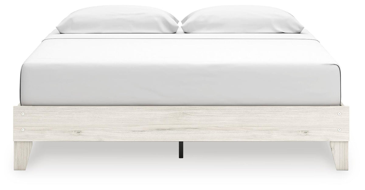 Socalle King Platform Bed in Light Natural, front view