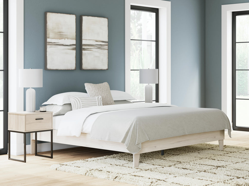 Socalle King Platform Bed in Light Natural, alternate view 3