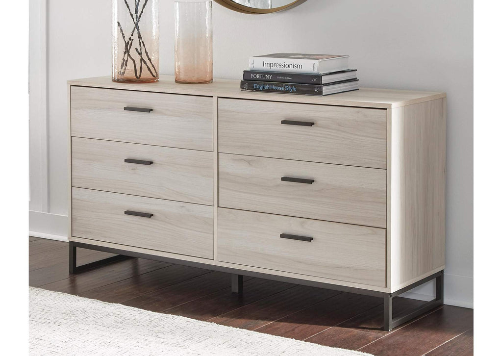 Shawburn Queen Crossbuck Panel Headboard and Dresser room view