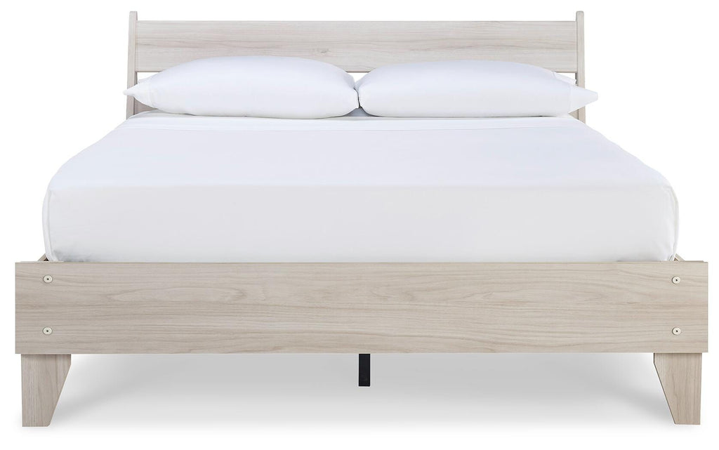 Socalle Queen Panel Platform Bed in Natural, front view