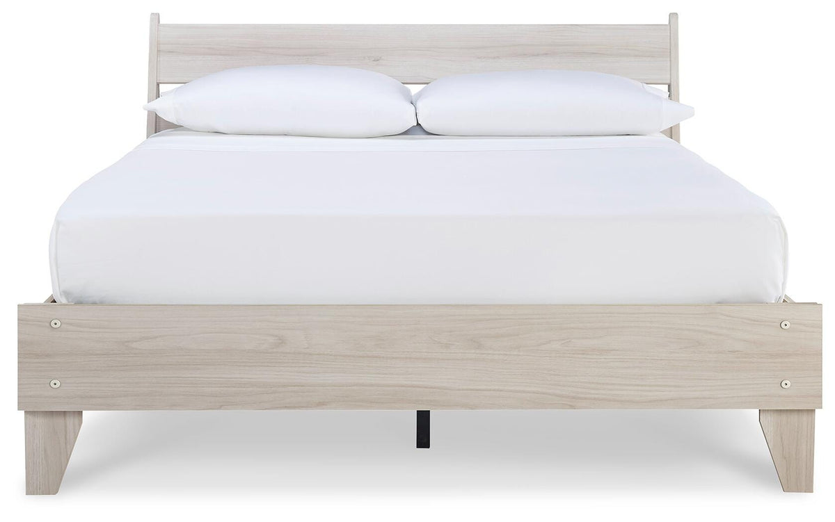 Socalle Queen Panel Platform Bed in Natural, front view