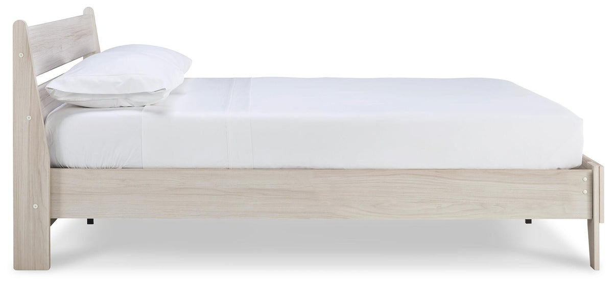 Socalle Queen Panel Platform Bed in Natural, side view