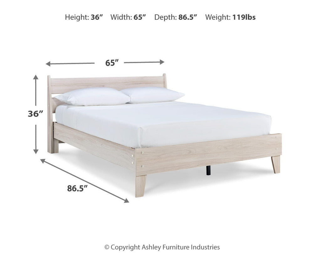 Socalle Queen Panel Platform Bed in Natural, alternate view 5
