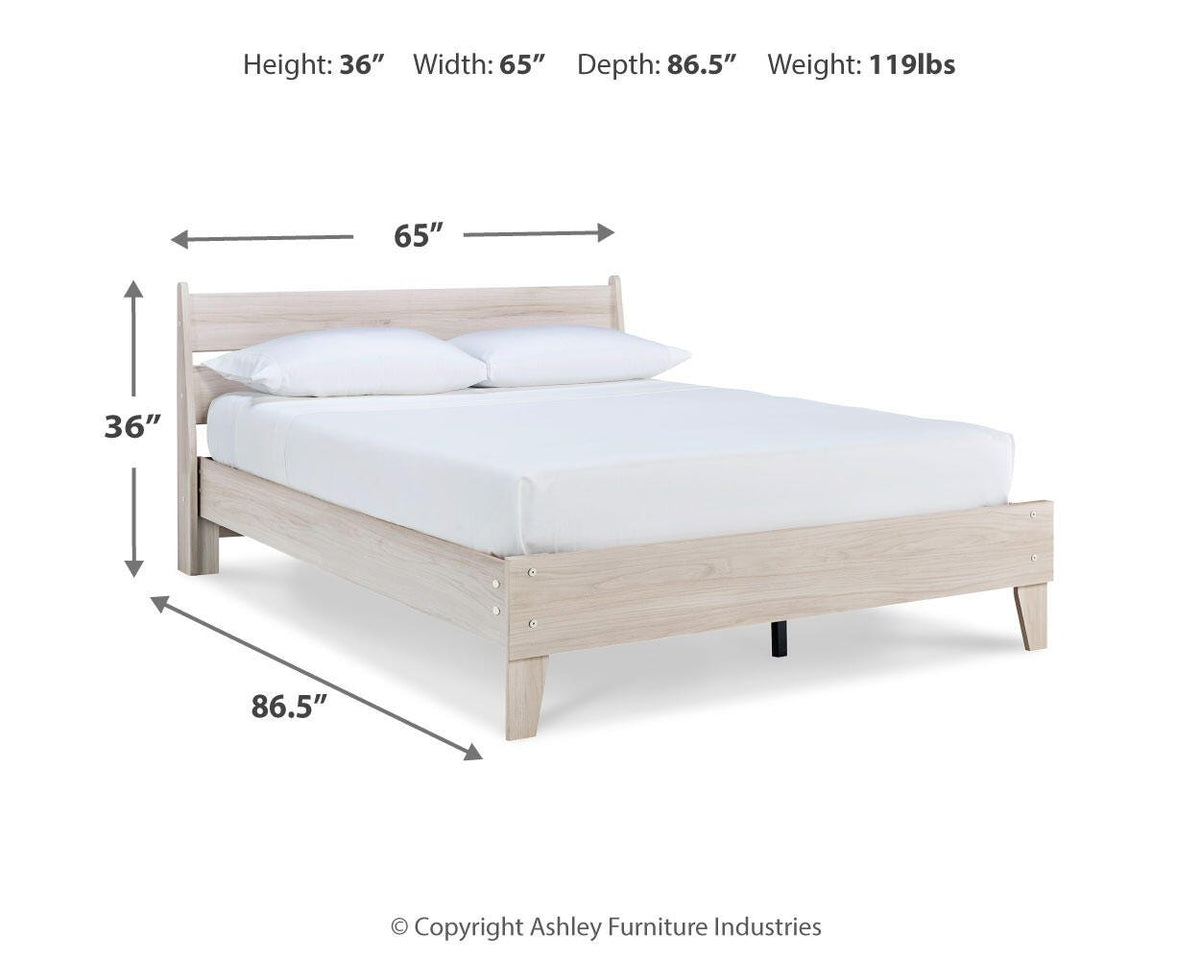 Socalle Queen Panel Platform Bed in Natural, alternate view 5