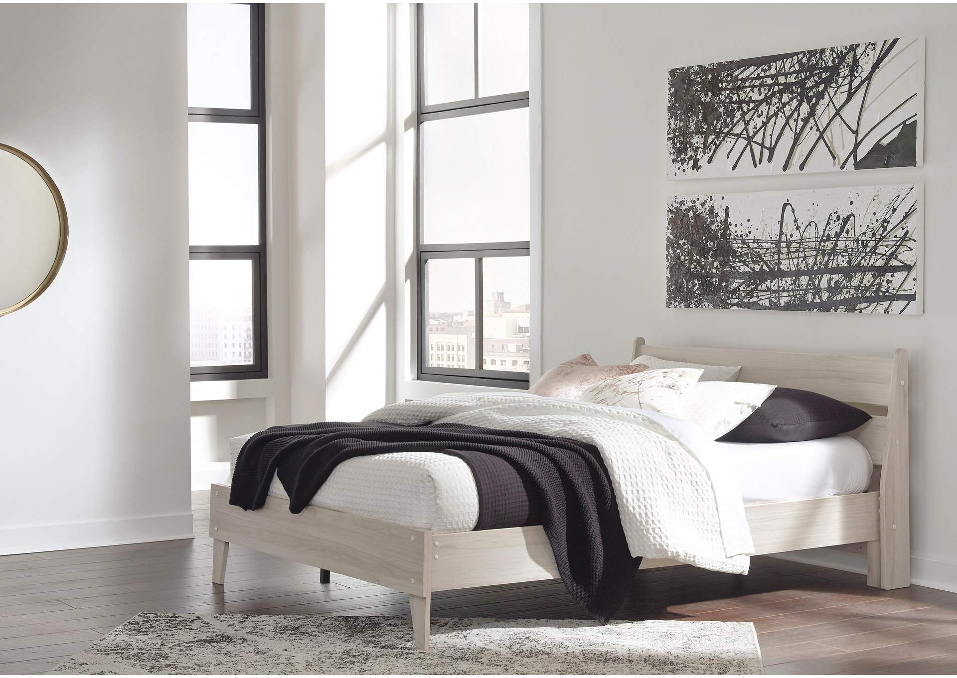 Shawburn Queen Crossbuck Panel Headboard, Dresser and 2 Nightstands