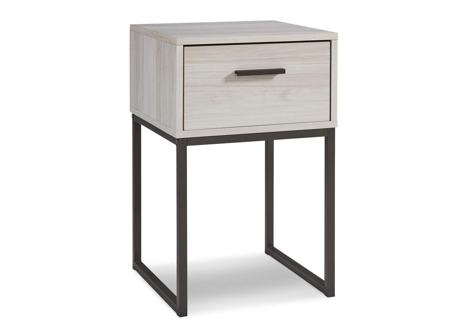 Socalle Queen Platform Bed and 2 Nightstands angled view