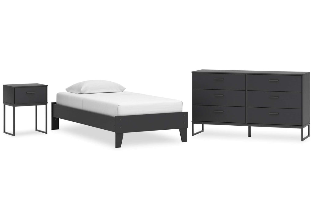 Socalle Twin Platform Bed, Dresser and Nightstand