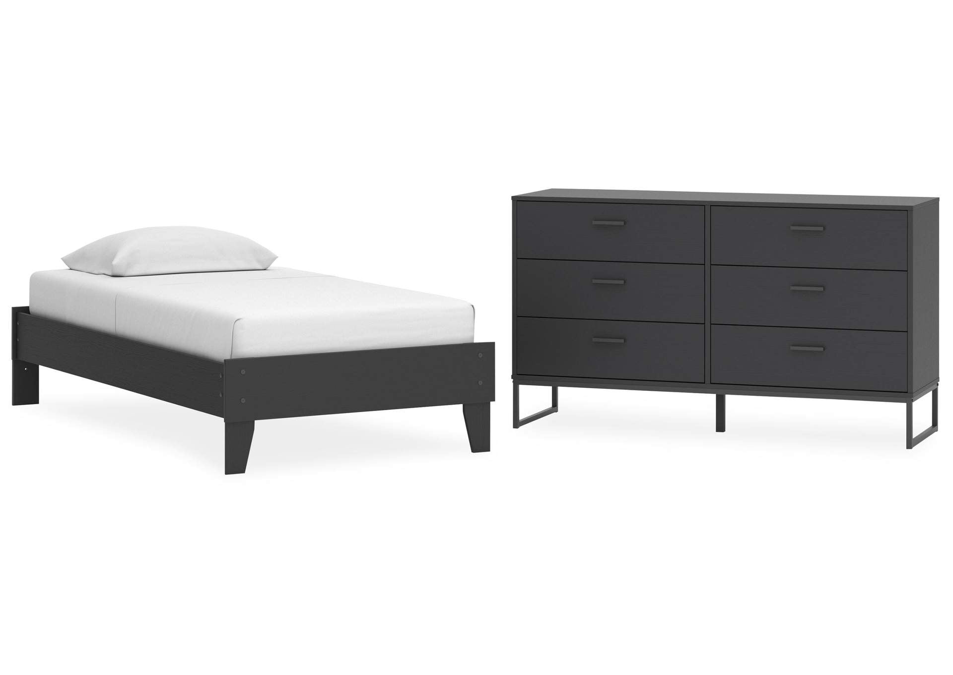 Socalle Twin Platform Bed and Dresser