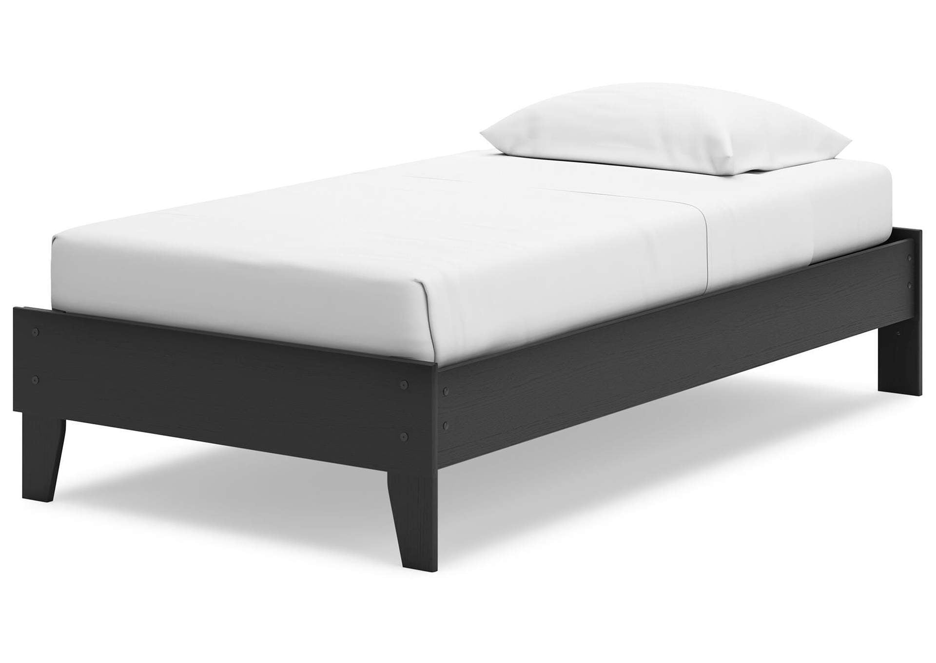 Socalle Twin Platform Bed, Dresser and Chest angled view