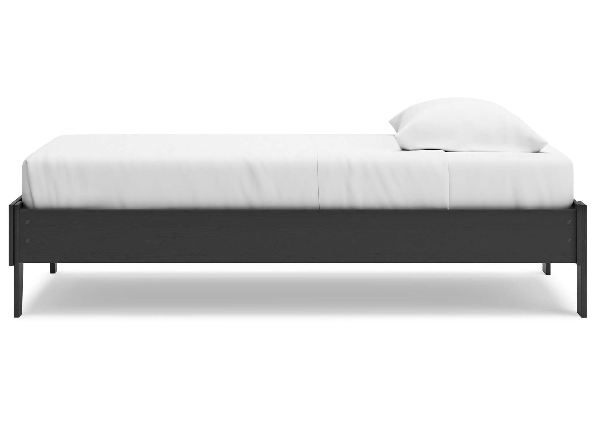 Socalle Twin Platform Bed, Dresser, Chest and Nightstand side view