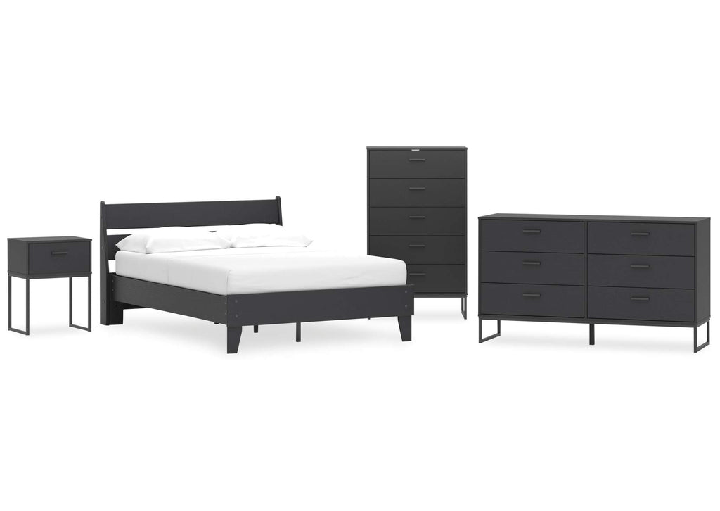 Socalle Full Panel Platform Bed, Dresser, Chest and Nightstand