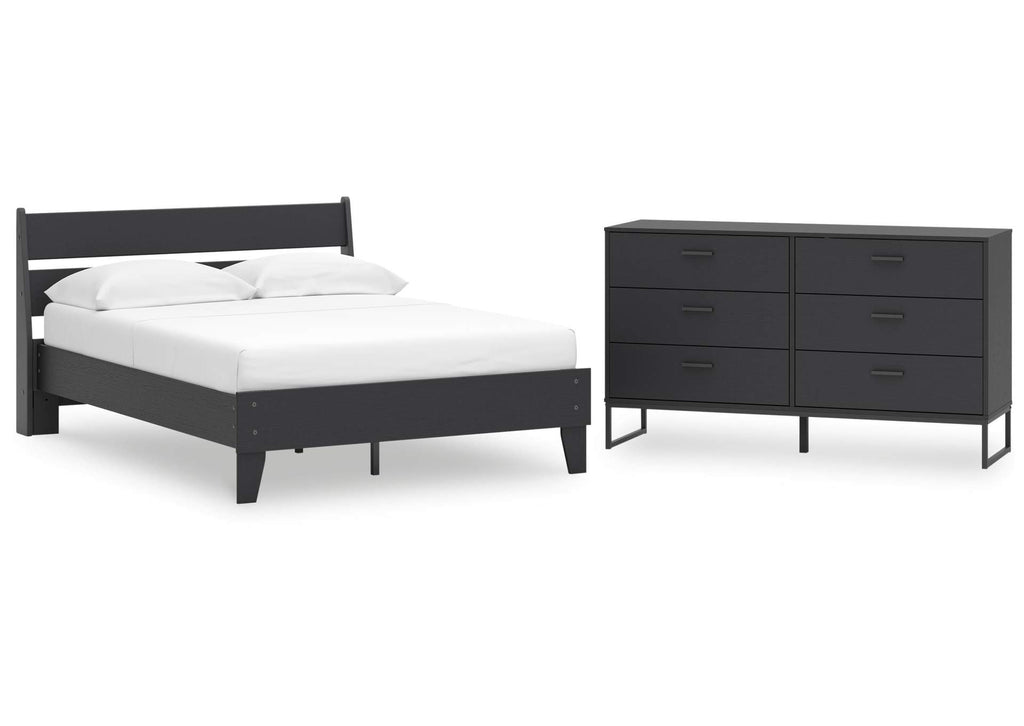 Socalle Full Panel Platform Bed and Dresser