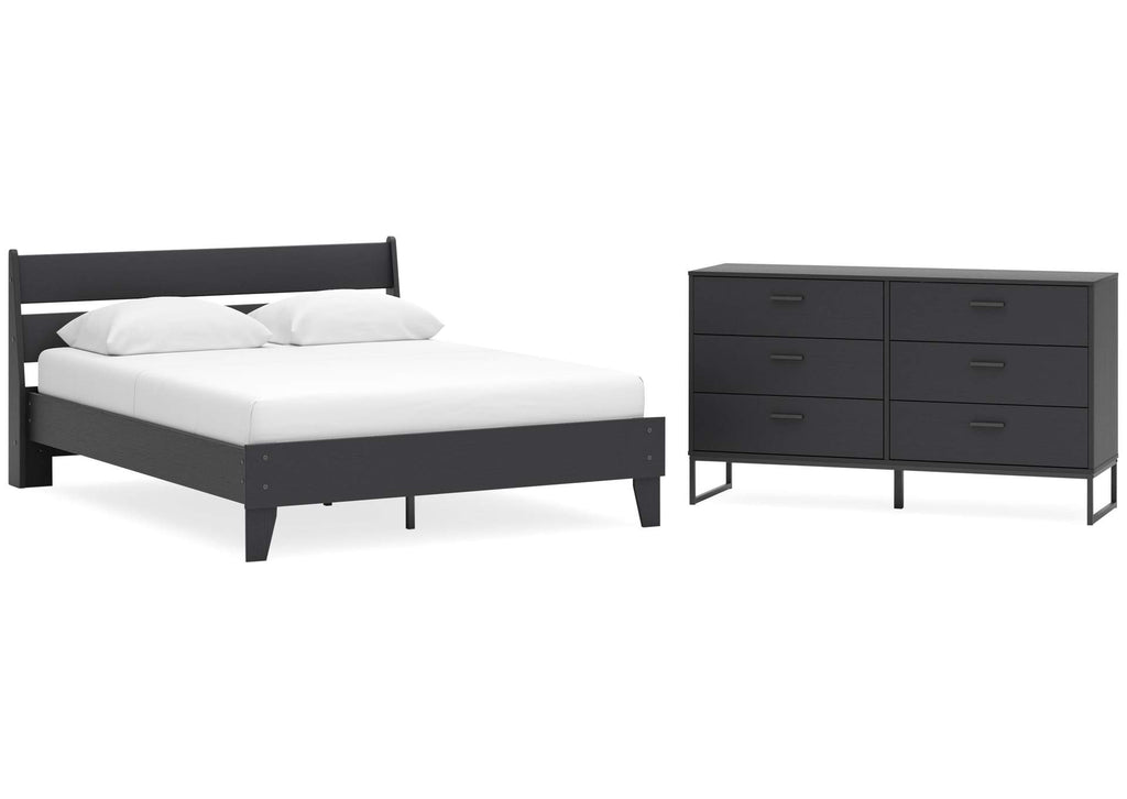 Socalle Queen Panel Platform Bed and Dresser
