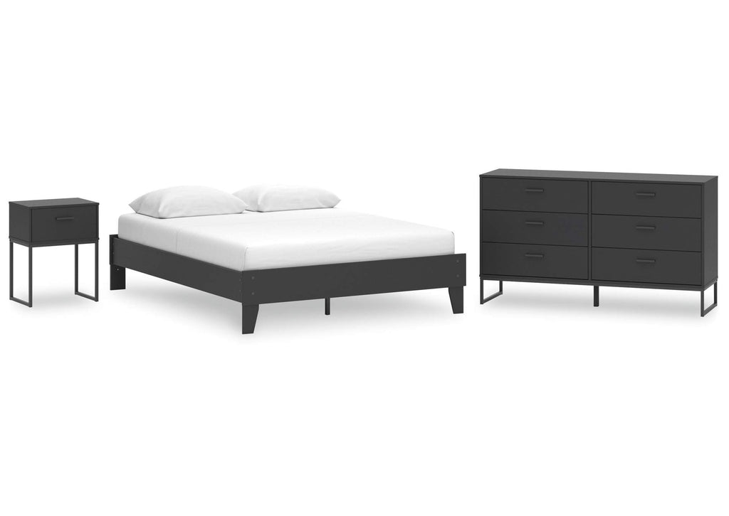 Socalle Queen Platform Bed, Dresser and Nightstand