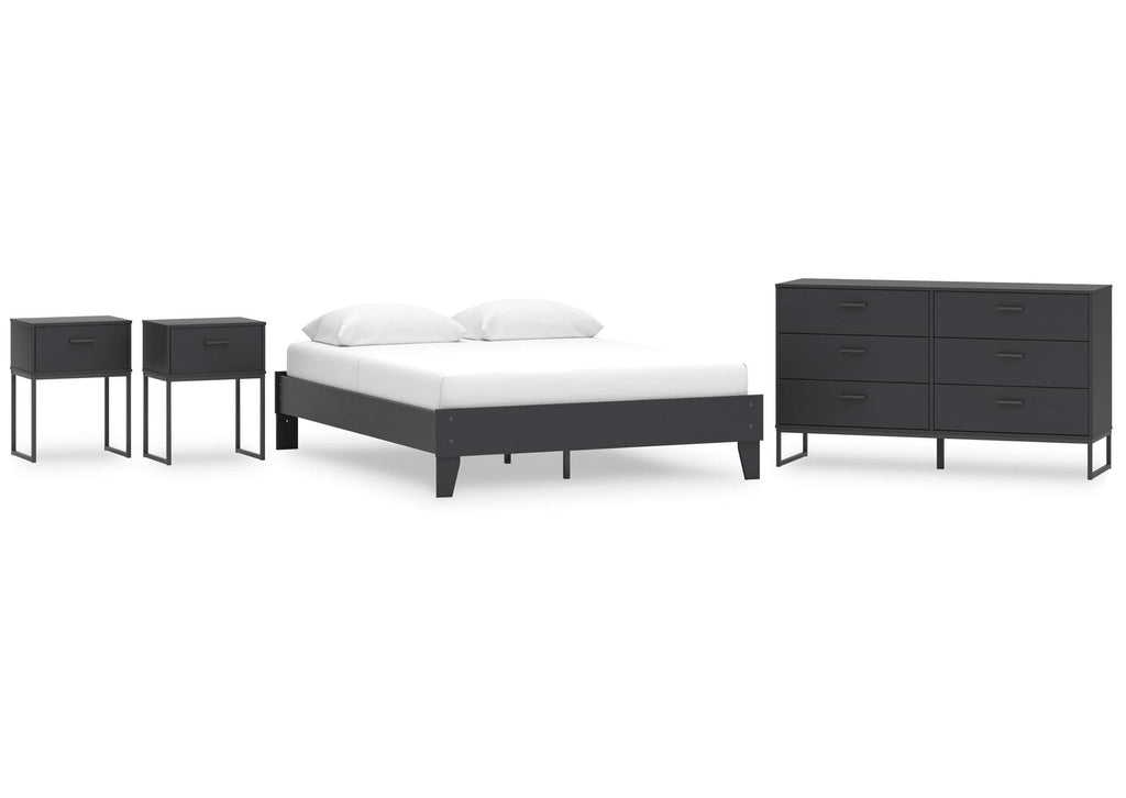 Socalle Queen Platform Bed, Dresser and 2 Nightstands