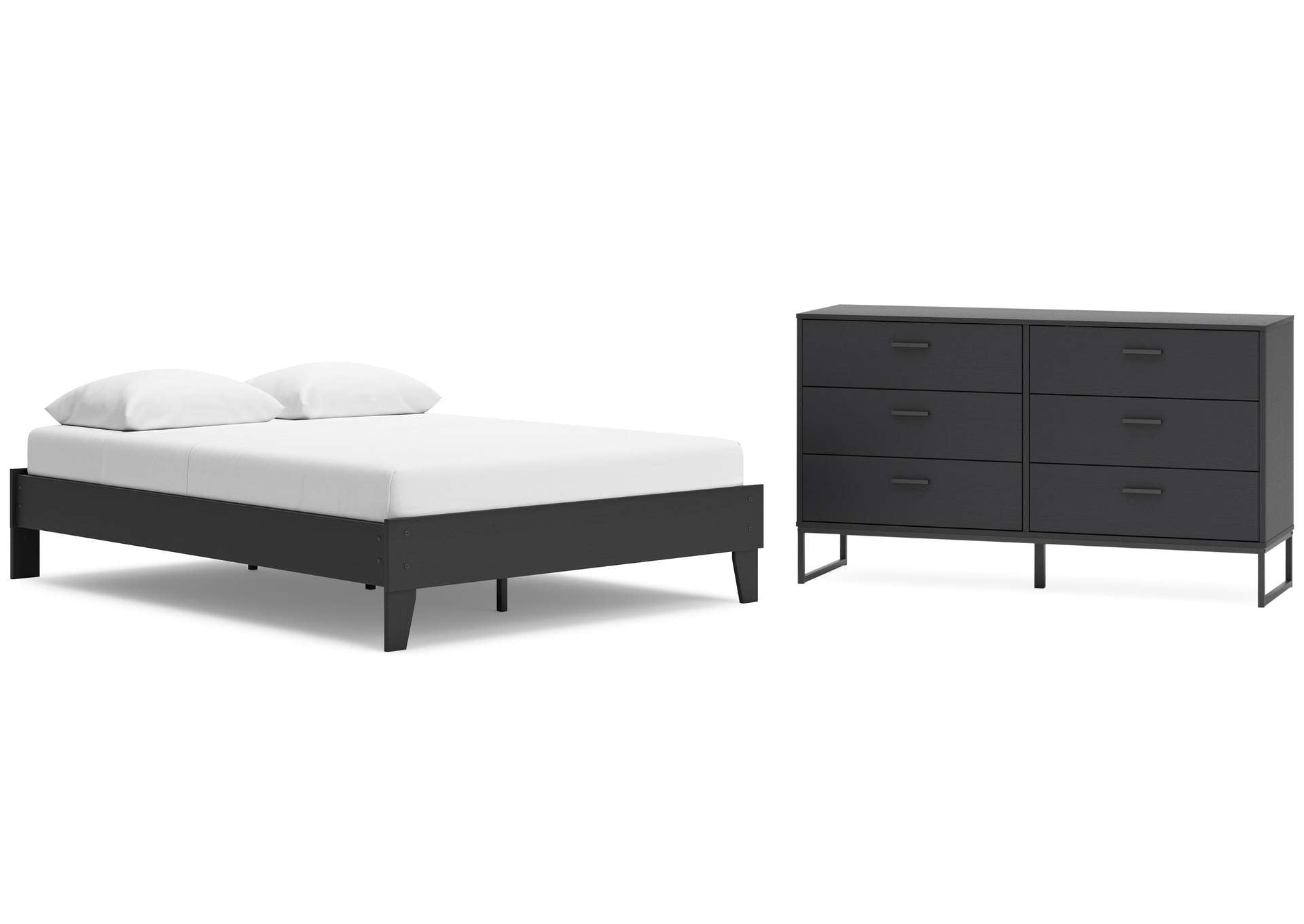 Socalle Queen Platform Bed and Dresser