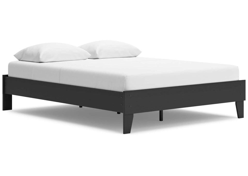 Socalle Queen Platform Bed and Dresser angled view