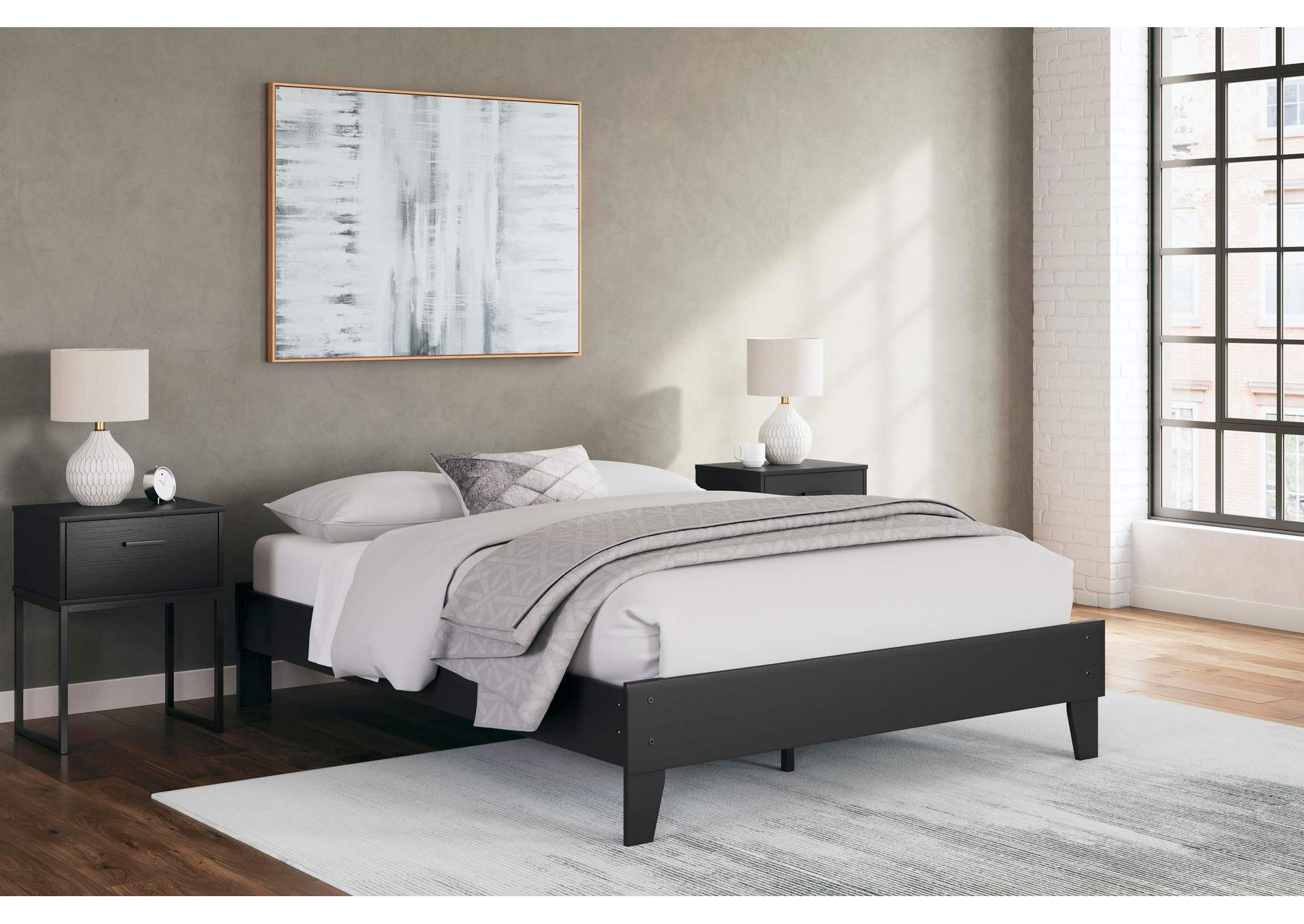 Socalle Queen Platform Bed, Dresser and Nightstand