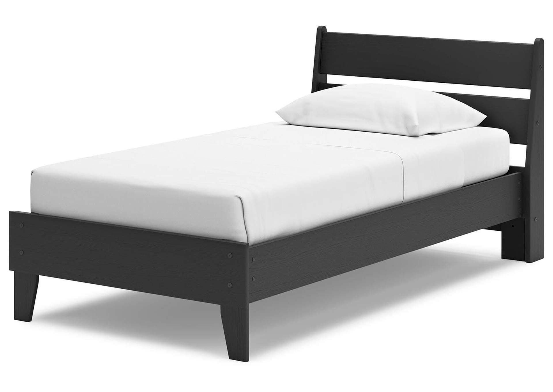 Socalle Twin Panel Platform Bed and Dresser angled view
