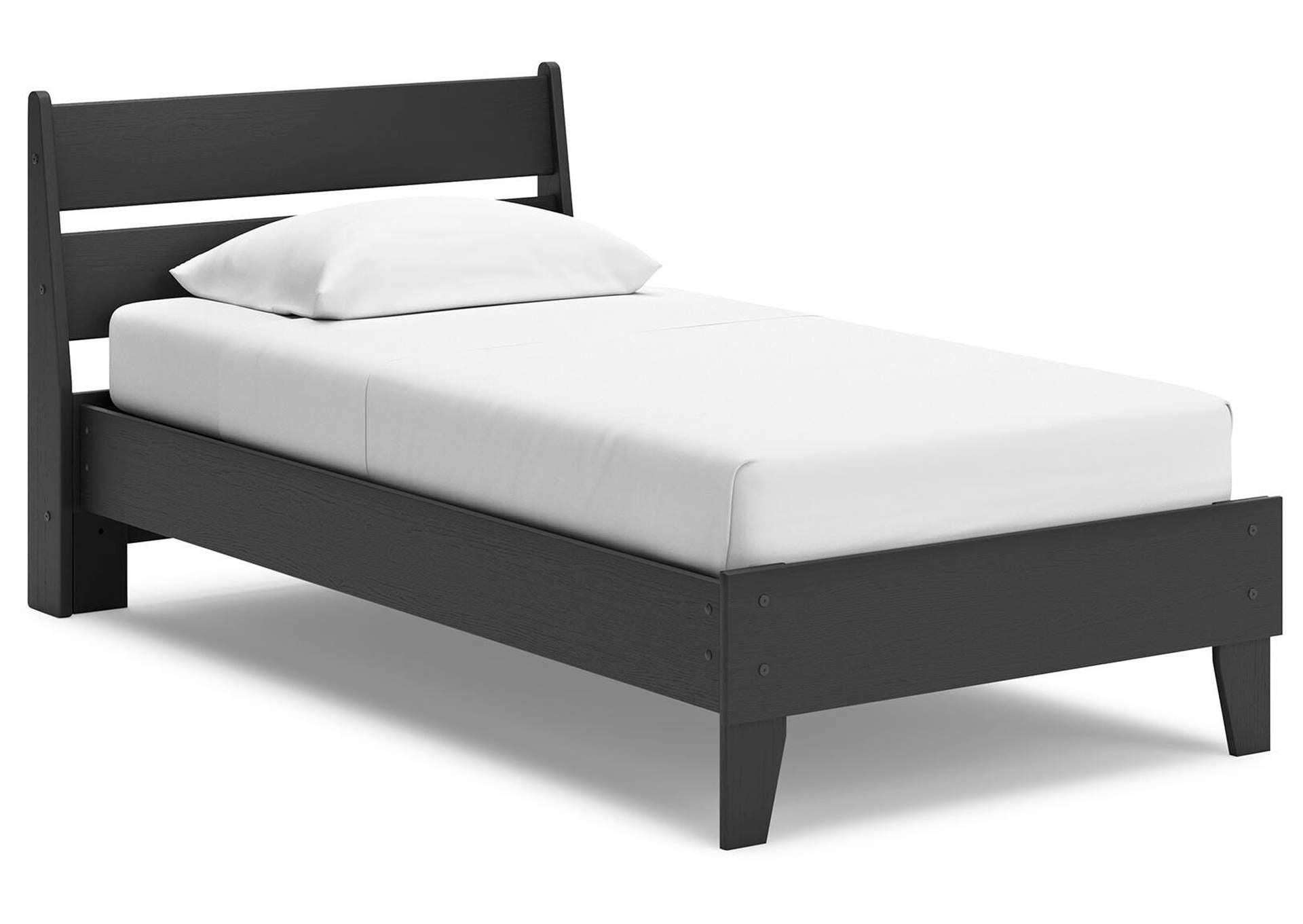 Socalle Twin Panel Platform Bed, Dresser and Nightstand angled view