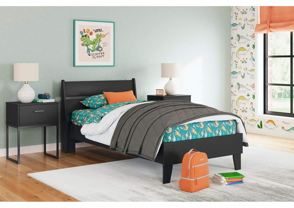 Socalle Twin Platform Bed, Dresser, Chest and Nightstand
