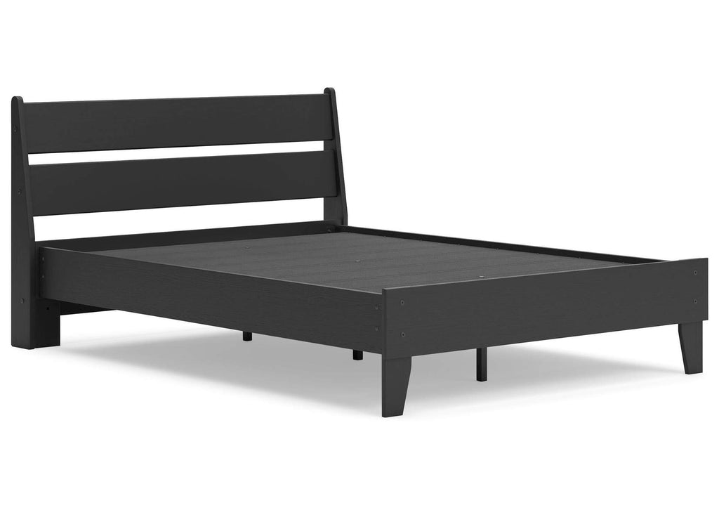 Socalle Full Panel Platform Bed and Dresser angled view