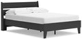 Socalle Full Panel Platform Bed in Black, angle view