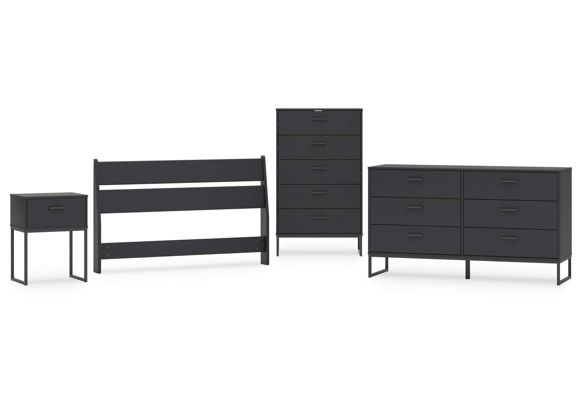Socalle Full Panel Headboard, Dresser, Chest and Nightstand