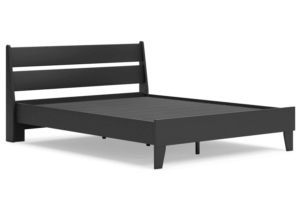 Socalle Queen Panel Platform Bed, Dresser, Chest and Nightstand angled view