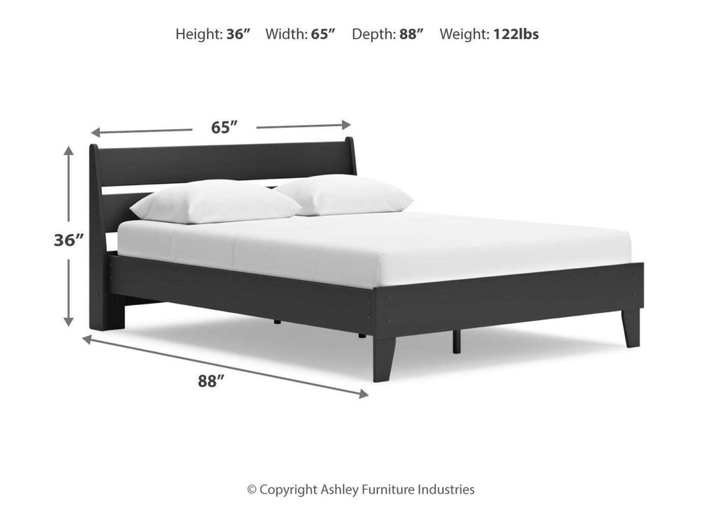 Socalle Queen Panel Platform Bed dimensions