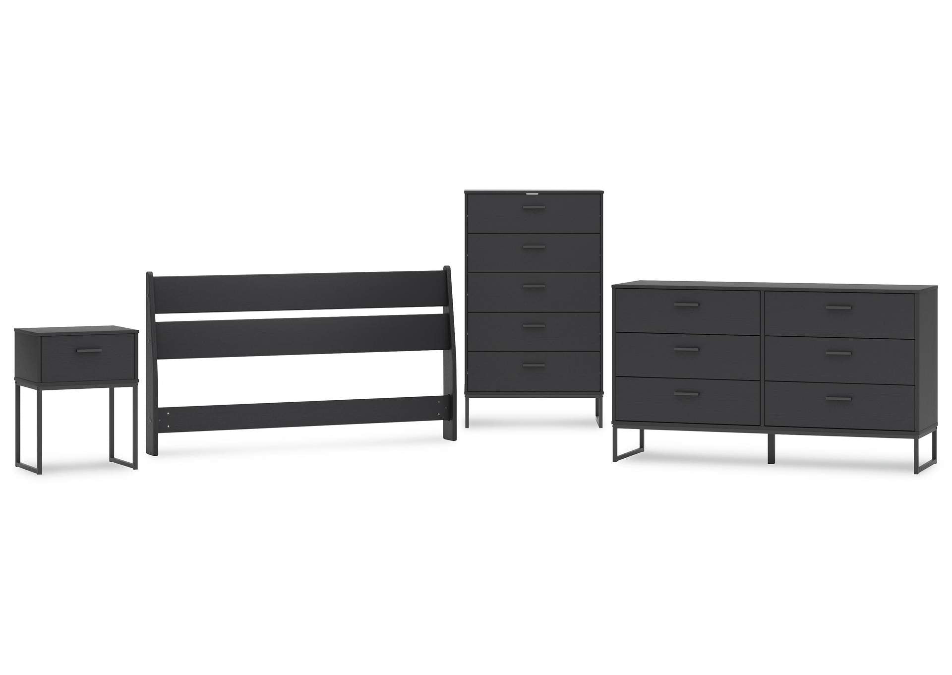 Socalle Queen Panel Headboard, Dresser, Chest and Nightstand