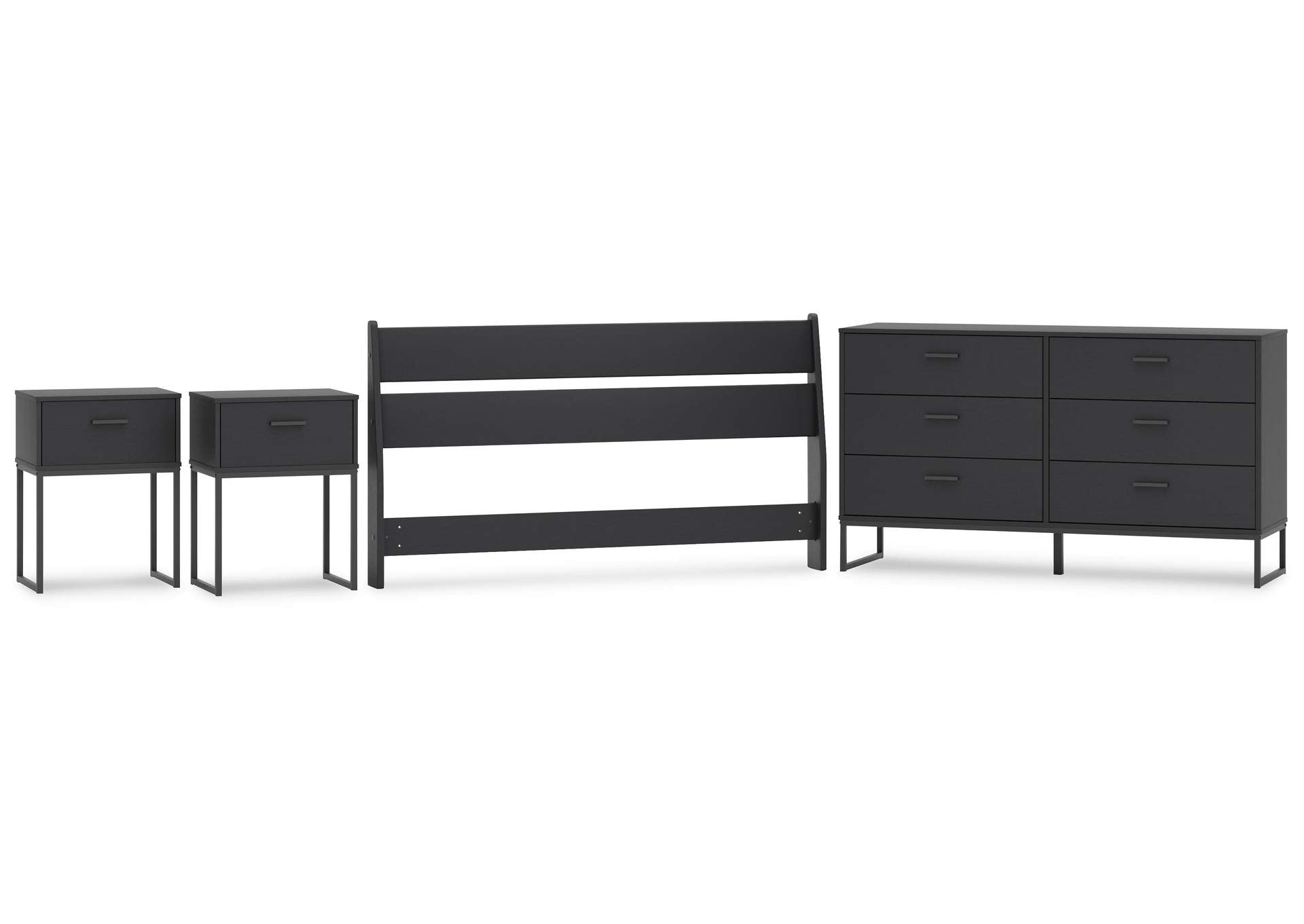 Socalle Queen Panel Headboard, Dresser and 2 Nightstands