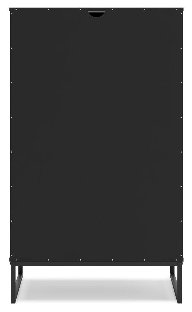 Socalle Chest of Drawers in Black, back view