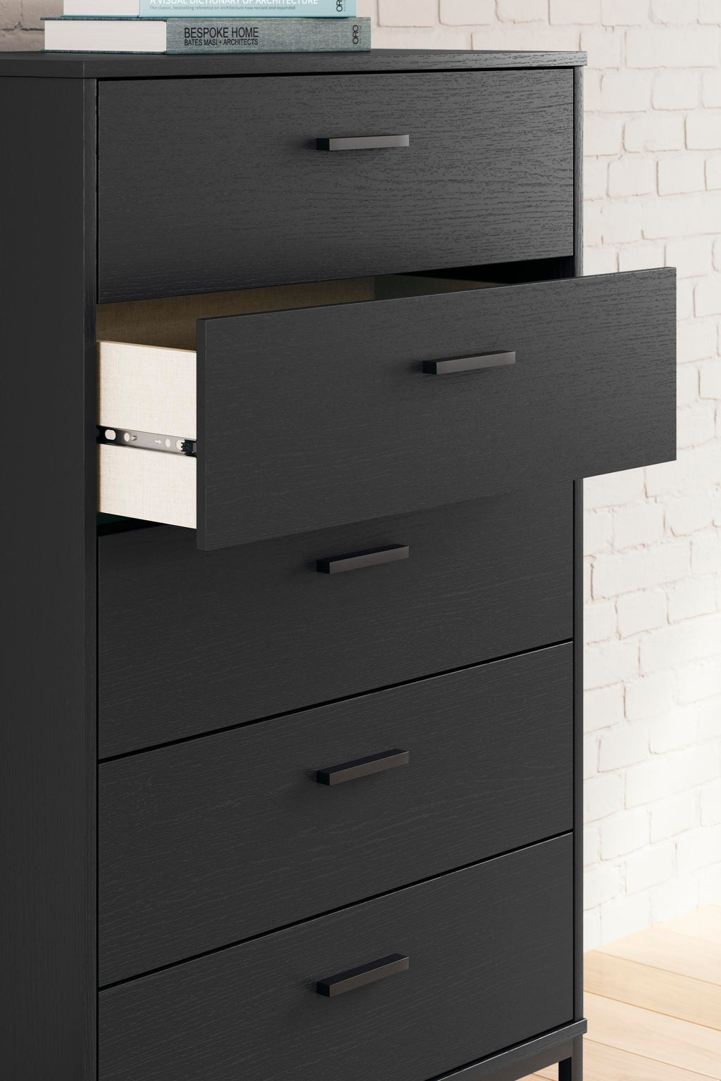 Socalle Chest of Drawers in Black, detail view