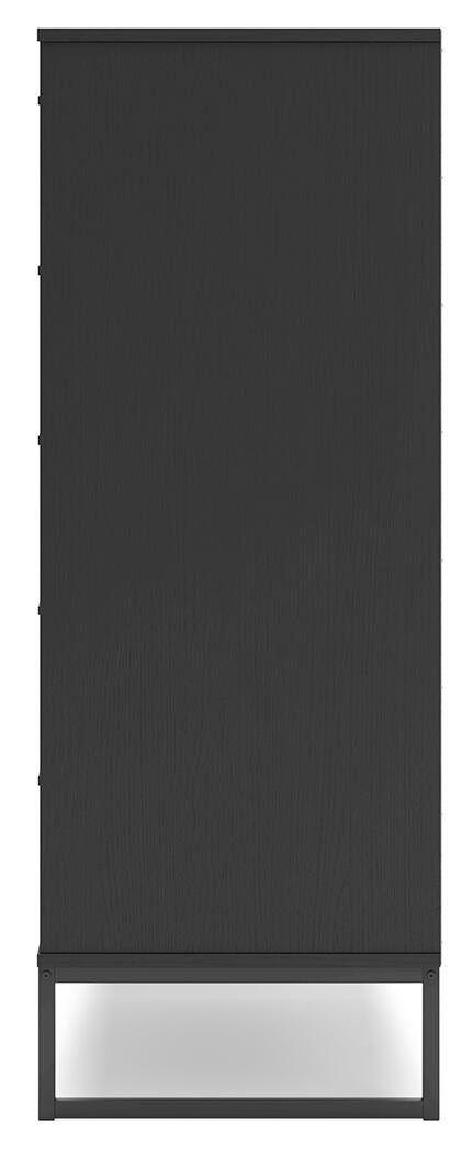 Socalle Chest of Drawers in Black, alternate side view
