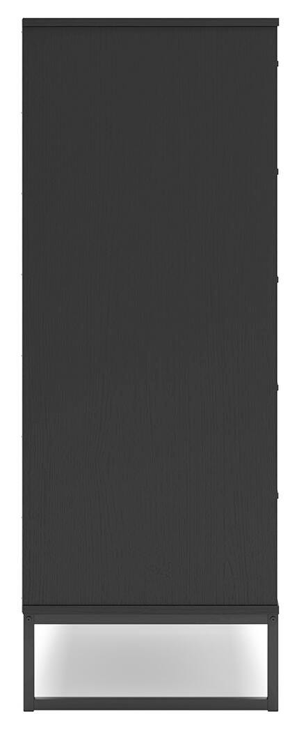 Socalle Chest of Drawers in Black, side view
