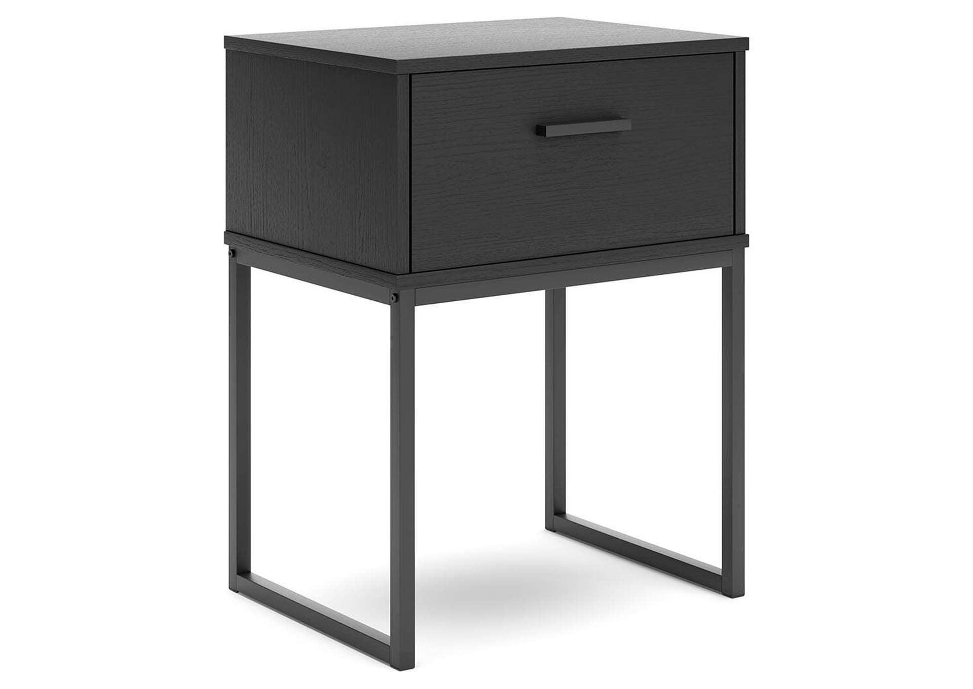 Socalle Full Platform Bed and 2 Nightstands angled view