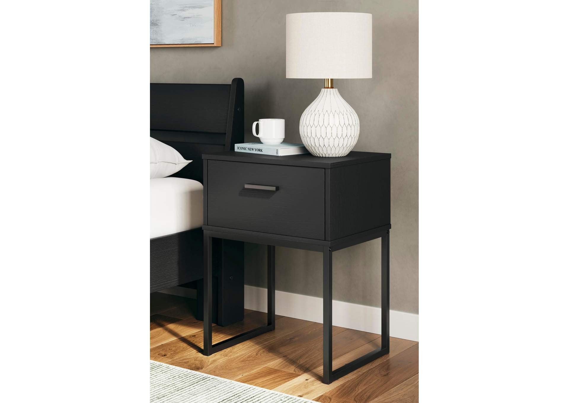 Socalle Full Platform Bed and 2 Nightstands