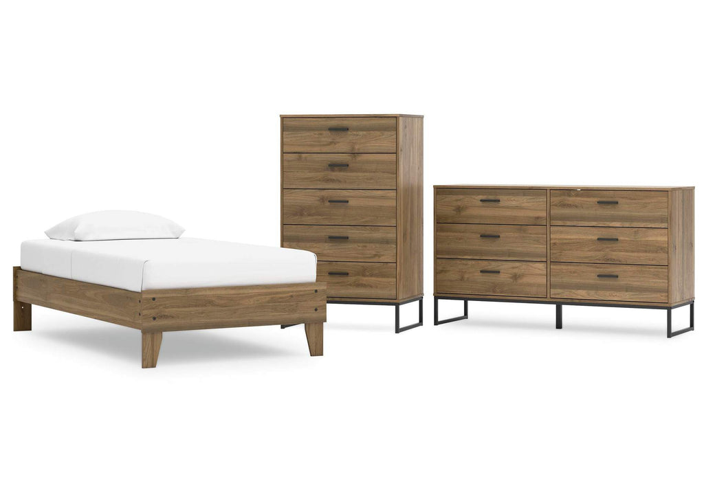 Deanlow Twin Platform Bed, Dresser and Chest