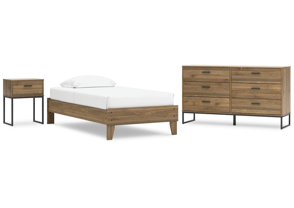 Deanlow Twin Platform Bed, Dresser and Nightstand